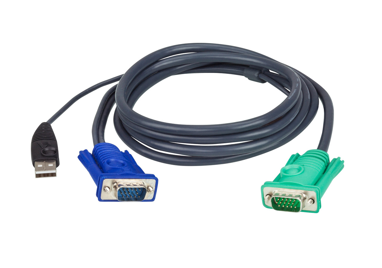 КВМ-кабель с интерфейсами USB, VGA и разъемом SPHD 3-в-1 (1.2м) 2L-5201U ATEN - фото 1 - id-p108639730