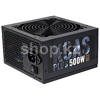 Блок питания ATX 500W AeroCool KCAS PLUS 500W,12sm fan,20+4/24+4/24+8, 7SATA,2х6pPCI-E/2х2pPCI-E,ATX