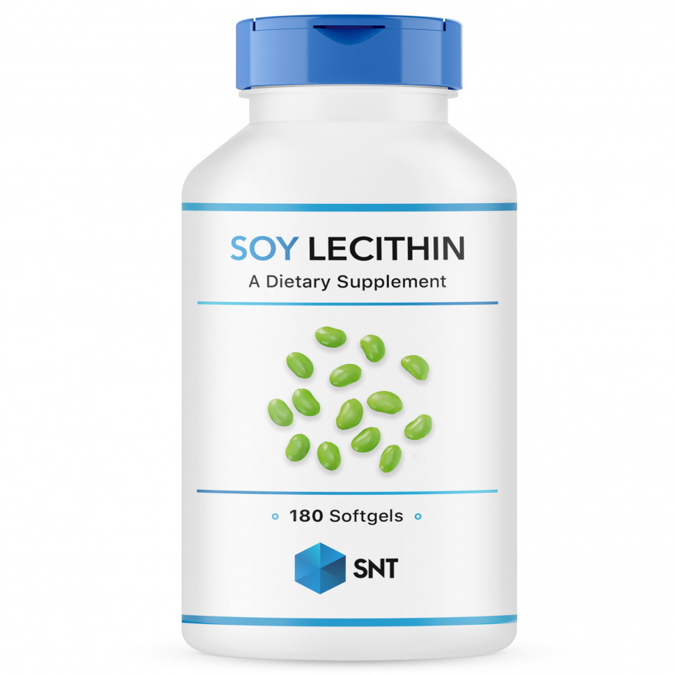 Аминокислота Soy Lecithin 1200 mg, 180 softgels, SNT - фото 1 - id-p108145737