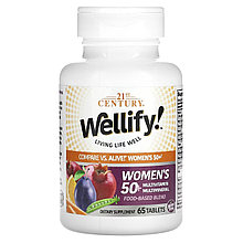 21st Century, Wellify, мультивитамины и мультиминералы для женщин старше 50 лет, 65 таб.