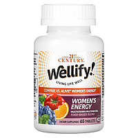 21st Century, Wellify, энергетические мультивитамины и мультиминералы для женщин, 65 таб.