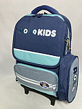 Школьный рюкзак на колёсах для мальчика, с выдвижной ручкой., фото 2