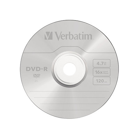 Диск DVD-R Verbatim (43547) 4.7GB 1штука Незаписанный, фото 2