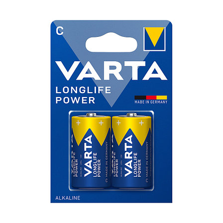 Батарейка VARTA Longlife Power 1.5V - LR14/ C (2 шт) в блистере, фото 2