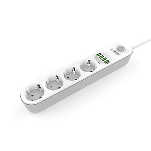 Сетевой фильтр LDNIO Universal SE4432 4 розетки 4*USB 5V/3.4A Порта 2м, фото 2