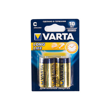 Батарейка VARTA Longlife Baby 1.5V - LR14/ C 2 шт. в блистере, фото 2