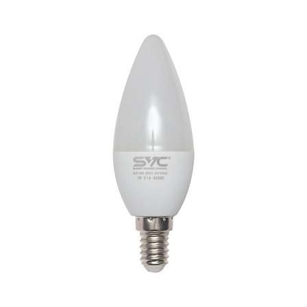 Эл. лампа светодиодная SVC LED C35-7W-E14-4200K, Нейтральный, фото 2