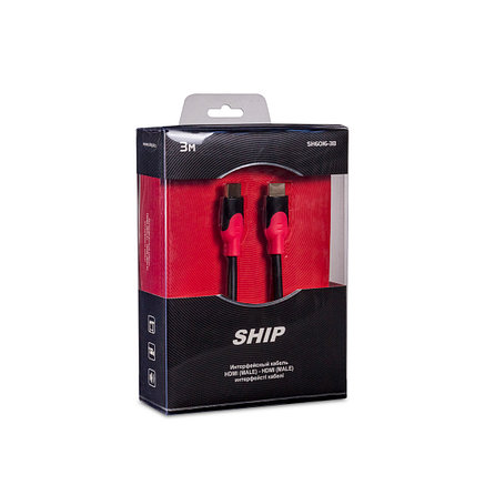 Интерфейсный кабель HDMI-HDMI SHIP SH6016-3B 30В Блистер, фото 2