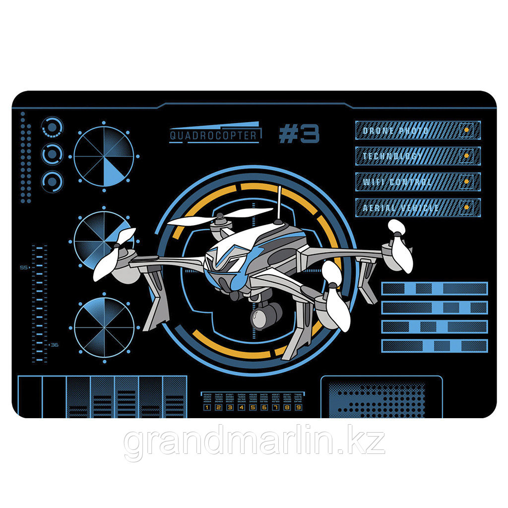 Подкладка настольная пластиковая ErichKrause® Quadrocopters, А3 (в пакете по 12 шт.), фото 1