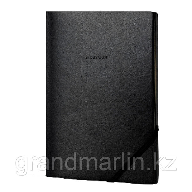 Ежедневник недатированный Deli "Trouvaille" А5, 192 страницы, мягкая обложка, на резинке, черный