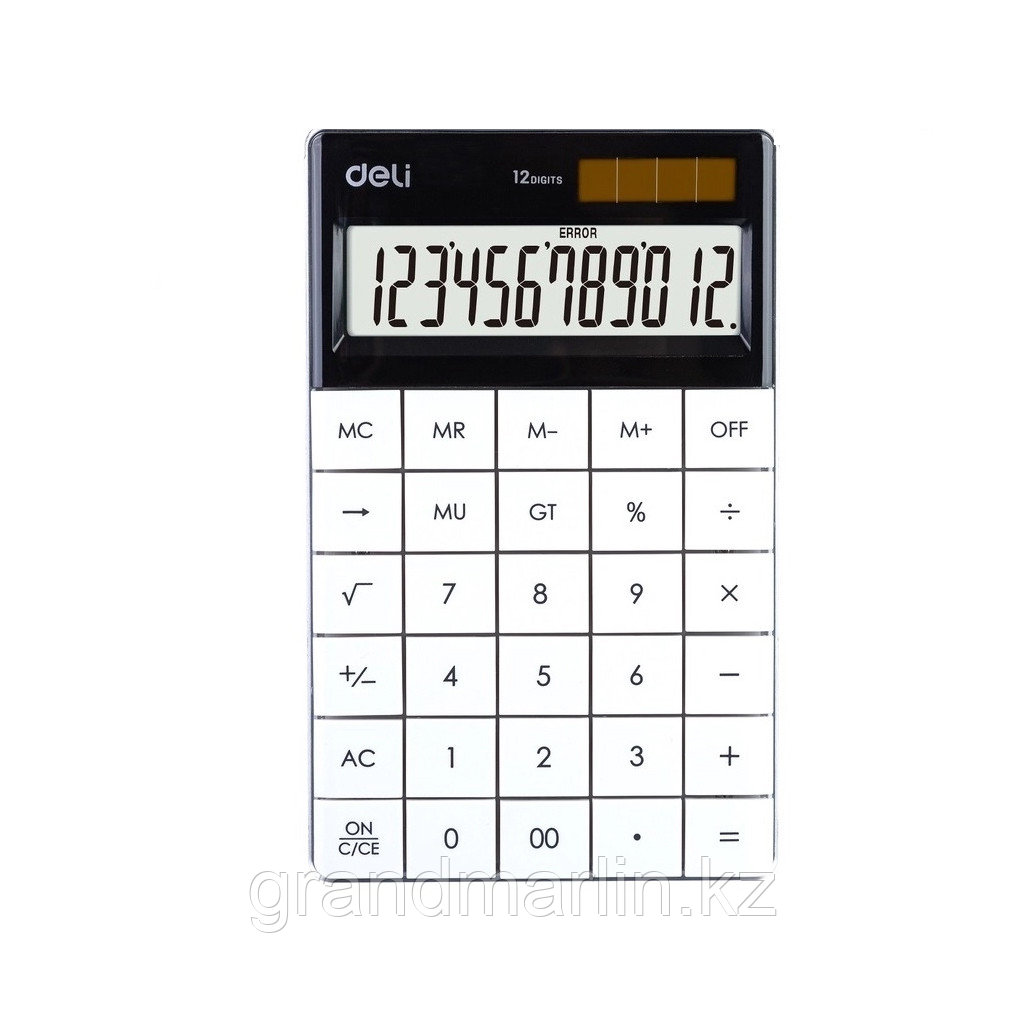 Калькулятор настольный Deli "1589" 12 разрядный, 165,3х103,2х14,7 мм, белый