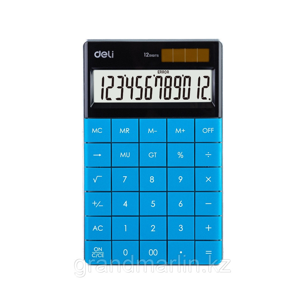 Калькулятор настольный Deli "1589" 12 разрядный, 165,3х103,2х14,7 мм, синий