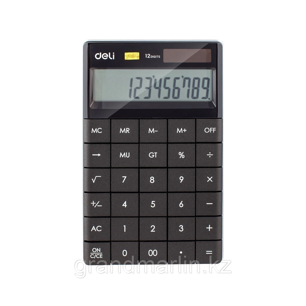 Калькулятор настольный Deli "1589" 12 разрядный, 165,3х103,2х14,7 мм, черный - фото 1 - id-p107441142