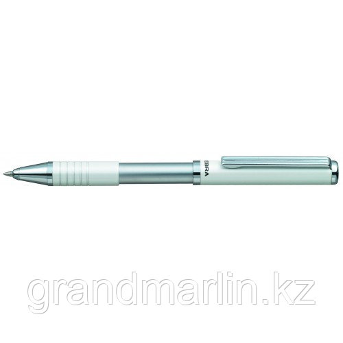 Ручка подарочная шариковая Zebra Slide 0,7мм, корпус белый жемчуг, синяя