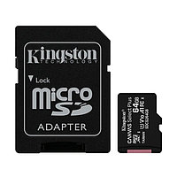 Карта памяти, Kingston, SDCS2/64GB, MicroSDXC 64GB, Canvas Select Plus, Class 10, с адаптером SD