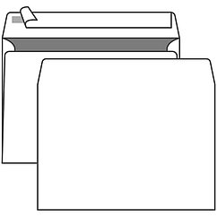 Конверт С4 KurtStrip 70501, 229х324 мм белый, отр. лента, внутренняя запечатка