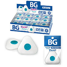 Ластик BG "Focus", треугольный, пластиковый держатель, термопластичная резина, 37*37мм