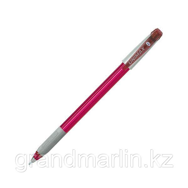 Ручка шариковая Unimax Trio DC GP 1,0 мм, с резиновым упором для пальцев, красная, фото 1