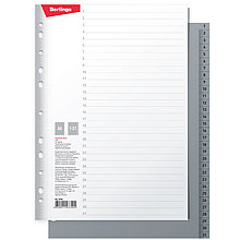 Разделители Berlingo А4, 31 лист, цифровой 1-31, серый, пластиковый ARp_04060