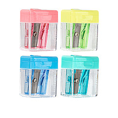 Точилка Deli пластмассовая, с прозрачным контейнером