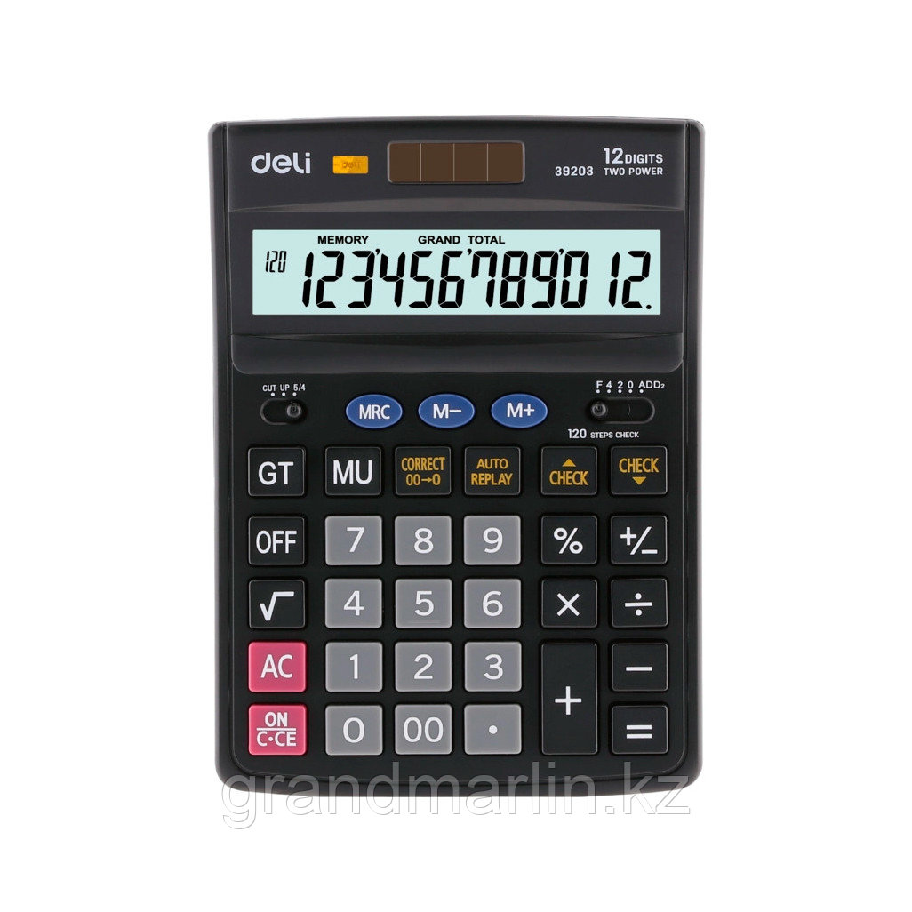 Калькулятор настольный Deli "39203" 12 разрядный, 198х142х41 мм, черный - фото 1 - id-p107441145