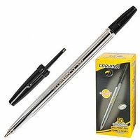 Ручка шариковая Corvina 51 Classic 1,0мм, черная, прозрачный корпус
