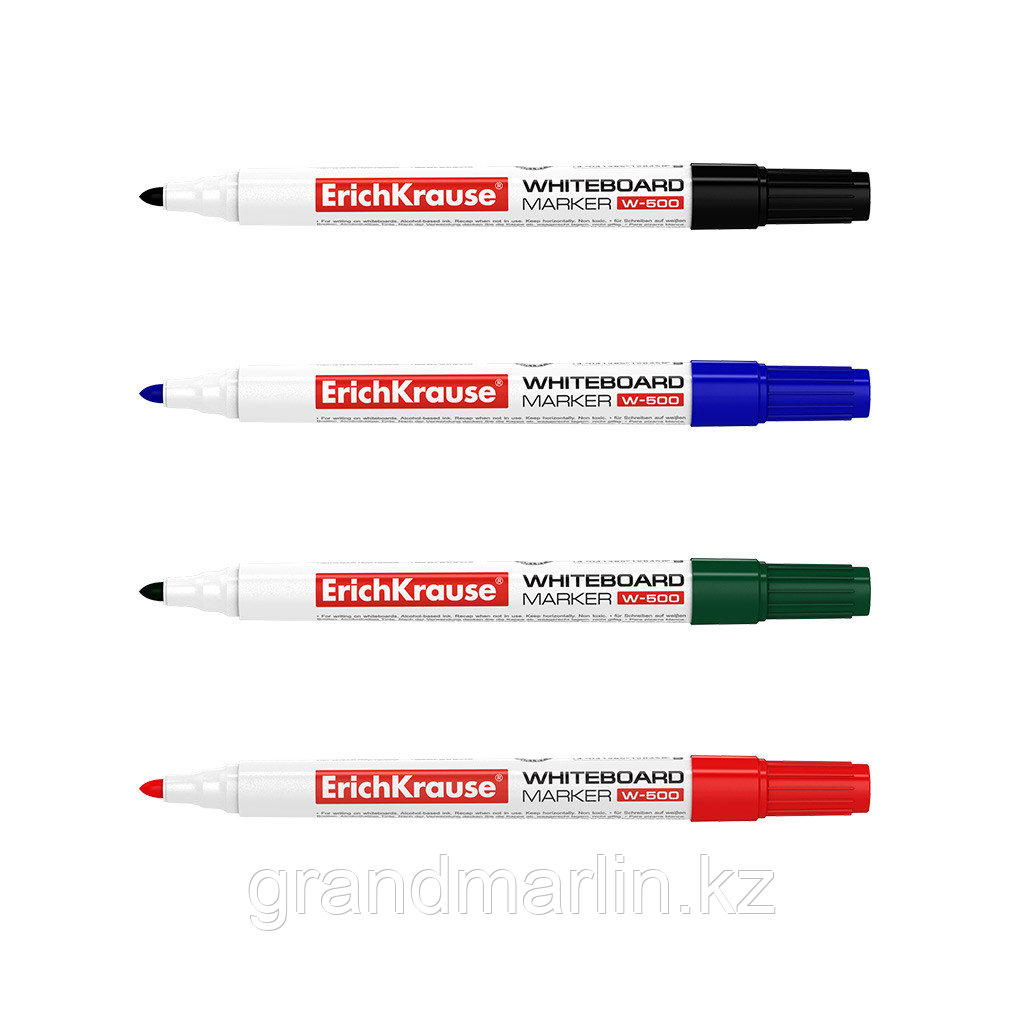 Набор маркеров для доски Erich Krause W-500, 4 цвета в уп, 2,2мм, пулевидный - фото 2 - id-p107463812