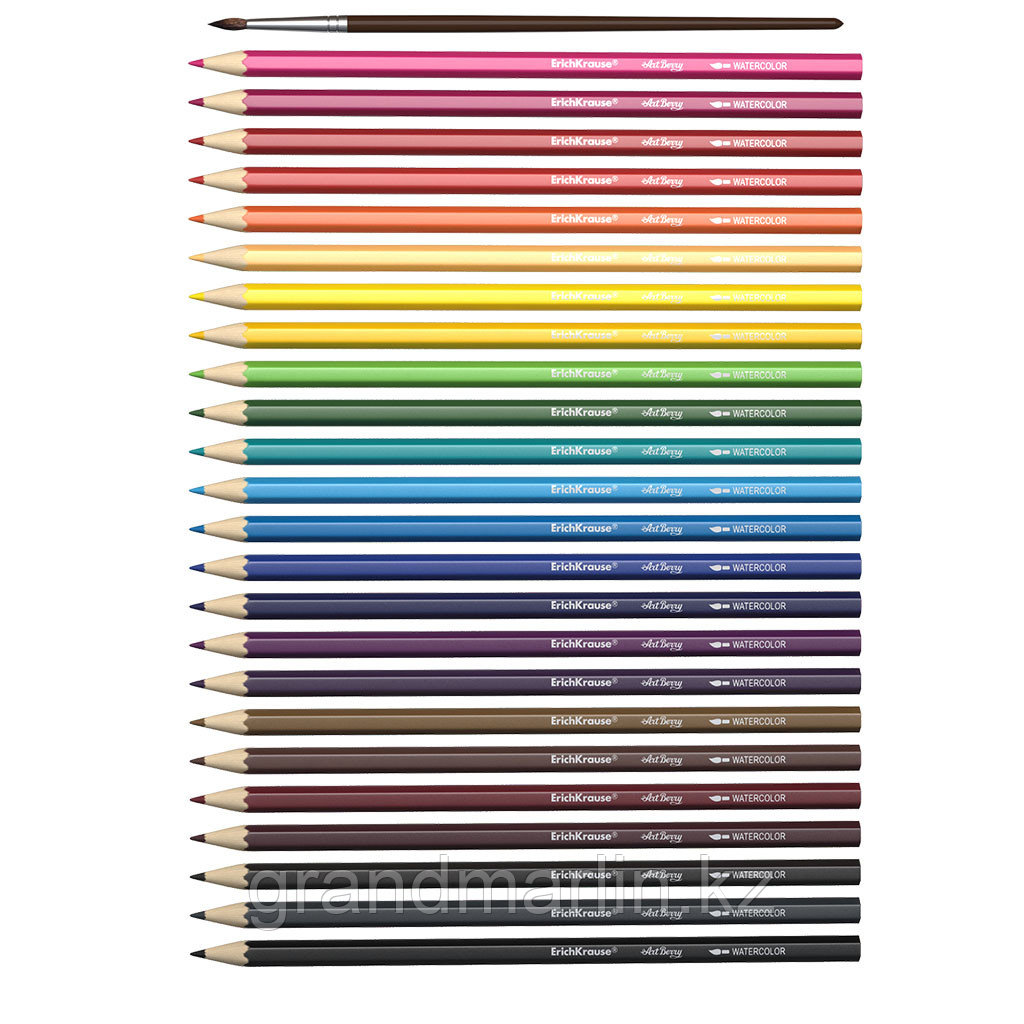 Акварельные карандаши шестигранные ArtBerry® 24 цвета с кисточкой - фото 2 - id-p107474509