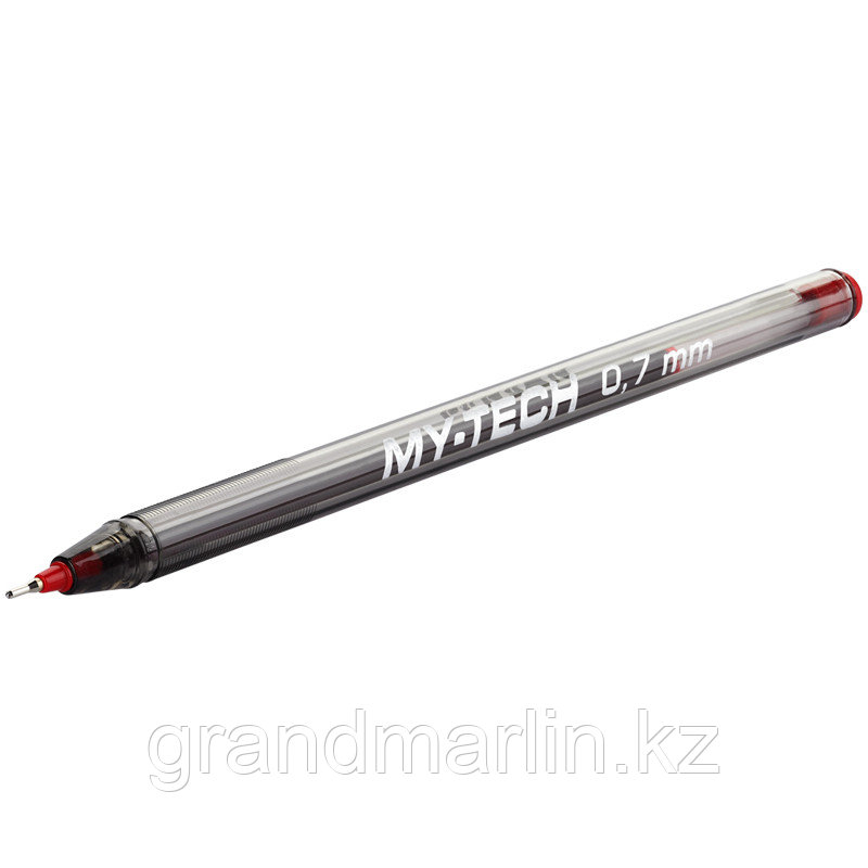 Ручка шариковая PenSan "My-Tech" красная, 0,7мм, игольчатый стержень, на масляной очнове