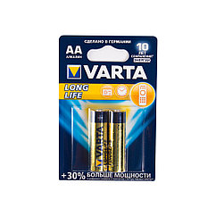 Батарейка, VARTA, LR6 Longlife Mignon, AA, 1.5 V, 2 шт., Блистер