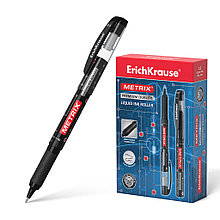 Ручка-роллер ErichKrause® Metrix®, цвет чернил черный (в коробке по 12 шт.)