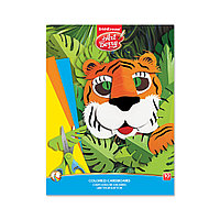 Цветной картон мелованный в папке ArtBerry®, А4, 10 листов,10 цветов, игрушка-набор для детского тво