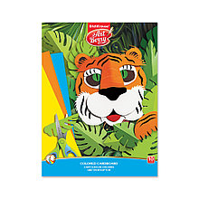 Цветной картон мелованный в папке ArtBerry®, А4, 10 листов,10 цветов, игрушка-набор для детского тво