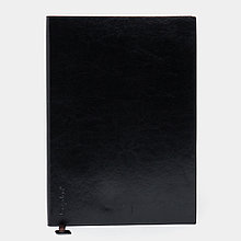 Записная книжка Jooydoo А5+, блок в клетку, тонированная бумага, закладка, черный