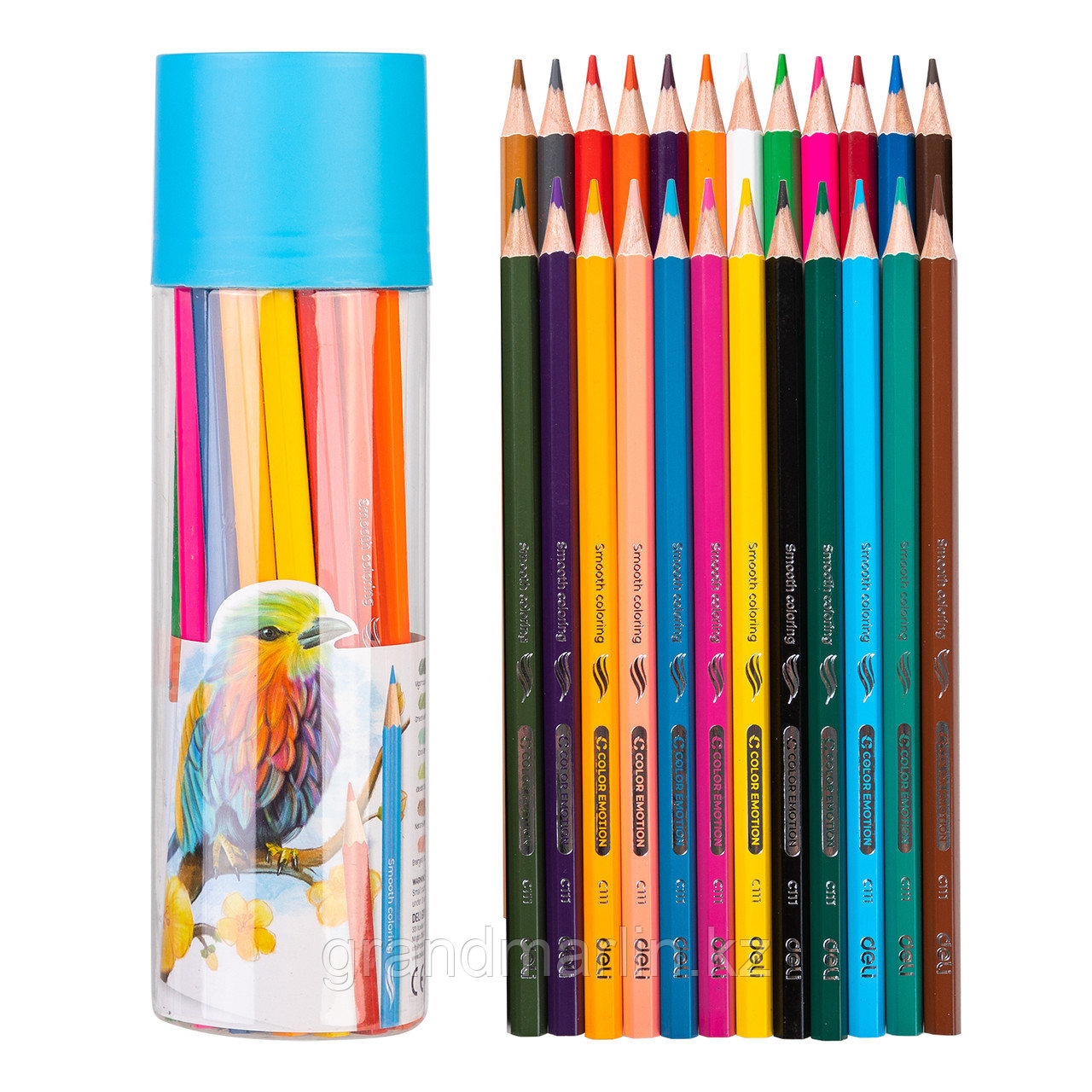 Карандаши цветные Deli "Color Emotion", 24цв., заточен., пластик. тубус