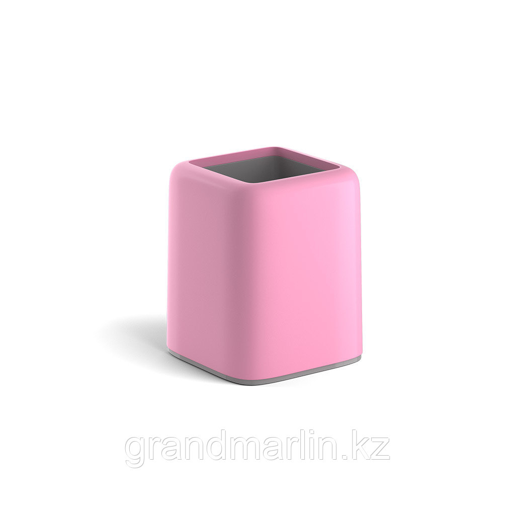 Подставка пластиковая для пишущих принадлежностей ErichKrause® Forte, Pastel, розовый с серой вставк - фото 1 - id-p107441387