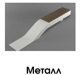 Скамейка Bench 4 из металла с деревянным настилом