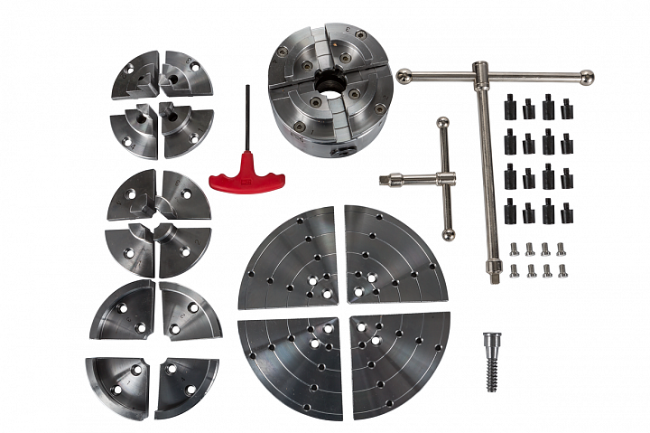114 мм 4-х кулачковый токарный патрон по дереву в наборе CK-4.5Z/S1 - фото 1 - id-p101152405