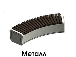 Скамейка из металла c деревянным настилом модель: Bench 9