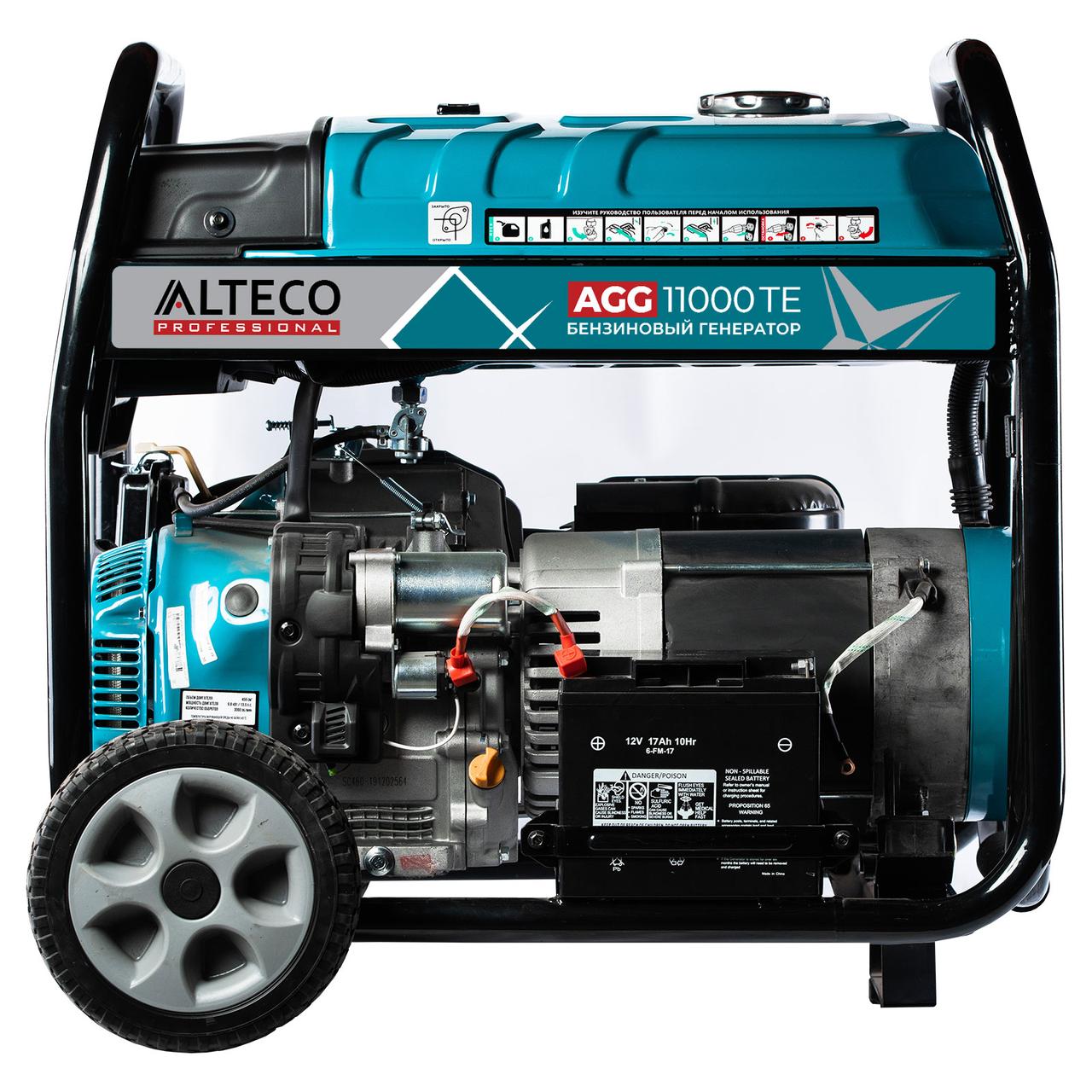 Бензиновый генератор Alteco Professional AGG 11000TЕ 13515 (8.0 кВт, 380 В, ручной/электро, бак 25 л - фото 3 - id-p108661949