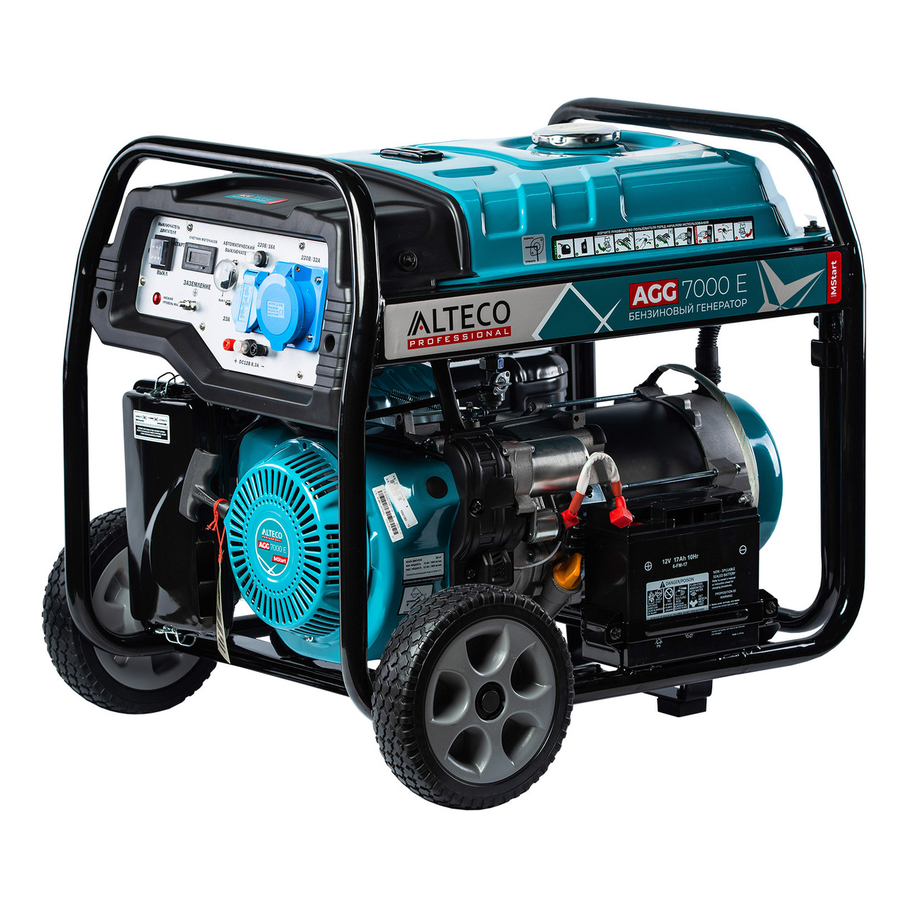 Бензиновый генератор ALTECO AGG 7000 Е Mstart 17240 (5.5 кВт, 220 В, ручной/электро, бак 25 л)
