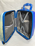 Детский пластиковый чемодан для детей, 6-8 лет. Высота 46 см, ширина 30 см, глубина 20 см., фото 4