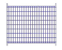 Ограждение из сетчатых панелей из сварной сетки с квадратными ячейками, с металлическими стойками тип 2ПМ - 3