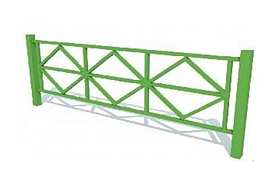 Ограждение для газонов Классик с 1 столбом
