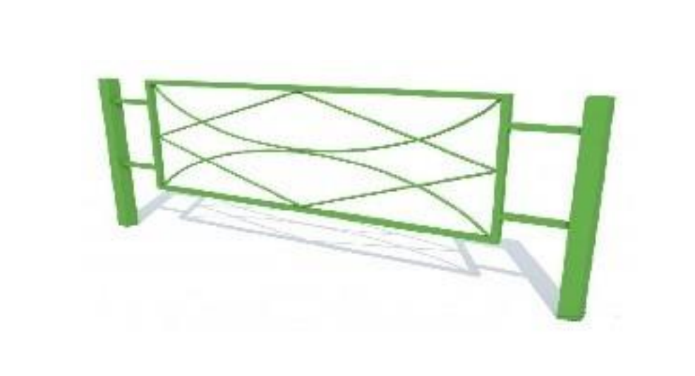 Ограждение для газонов Дворовое с 1 столбом, фото 1