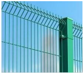 Ограждение из панелей с прутками и металлическими стойками тип 3D 3*2.03 м