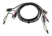 Дыбысты жіберу интерфейстері бар КММ-кабель, USB, HDMI (1.8м) 2L-7D02UH ATEN