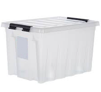 Контейнер пищевой 30 литров с крышкой и креплением из пластика