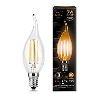 Лампа Gauss LED Filament Свеча на ветру E14 9W 680lm 2700K 104801109