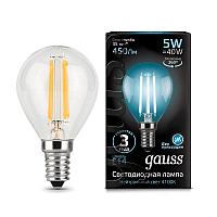 Лампа Gauss LED Filament Globe 5W E14 4100K 105801205